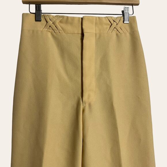 70’s Vintage Wide Leg Woven Waist High Waisted Trouser Pants Size 2 - Picture 2 of 4